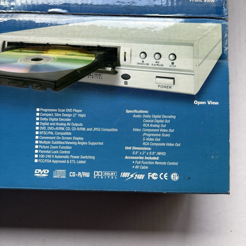 Coby DVD 224 Compact Progressive Scan With Remote In Box New - Picture 2 of 7